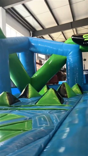 Large Inflatable Playground: Obstacle Course + Basketball For All Ages #inflatables