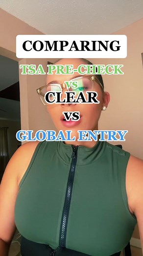 Comparing the differences between TSA Precheck, Clear and Global Entry #trustedtravelerprogram #globalentrytips #airporttips #tsaprecheckbenefits #tsaprecheckvsglobalentry