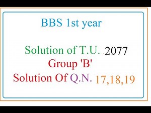 BBS 1st year : Business Statistics : 2077