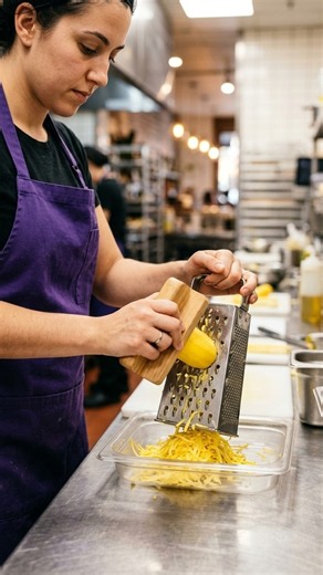 How Kitchen Workers Grate Food Fast and Keep Hands Safe.