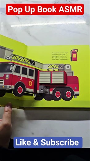Emergency Vehicle Pop Up Book ASMR | Fire Engine | Fire Truck