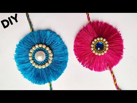 How to make Beautiful Rakhi at home/ DIY Silk Thread Rakhi Making Ideas For Rakshabandhan.