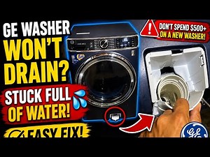 GE Washer Won’t Drain? Stuck Full Of Water? EASY FIX 😳💦
