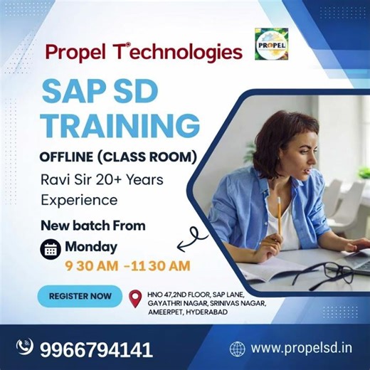 🚀 SAP SD Training – Offline Classroom Batch Starting Monday!#propelsap