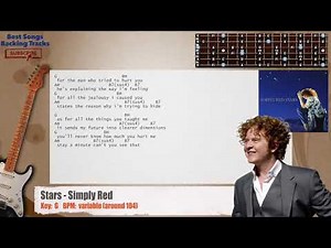 🎸 Stars - Simply Red Guitar Backing Track with chords and lyrics