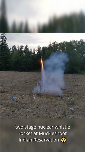 Two stage nuclear whistle rocket