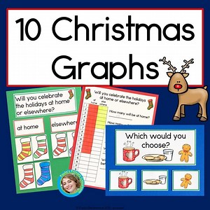 Christmas | Winter Holidays Graphs With Horizontal, Vertical and Pictographs - Etsy Canada
