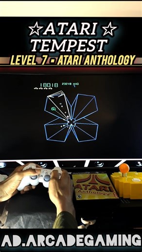 Atari Tempest Level 7 Gameplay Retro Arcade Games - Atari Anthology PS2