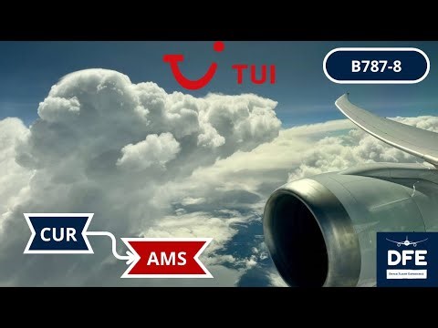 *4K* Firm landing!! | Curacao - Amsterdam | TUI | B787-8