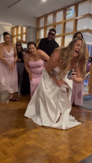 Claire Satele on Instagram: "Crying 🥹 My HUSBAND caught the moment the night turned from formalities to pure joy. Out of my main dress, no pressure, just me, the people I love most, and a feeling I’ll never forget. If that’s not living rich, I don’t know what is! #pov #weddingnight #bride #wifey #wedding #weddingnz #married"