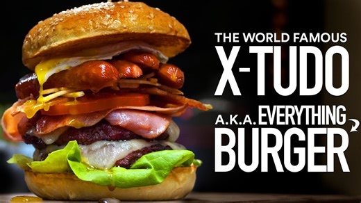 The ultimate Brazilian x-tudo burger