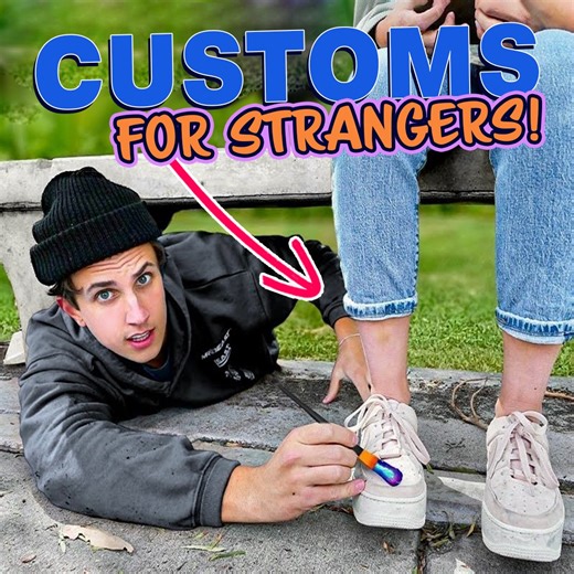 Surprising Lucky Strangers with Custom Sneakers! | MARKO