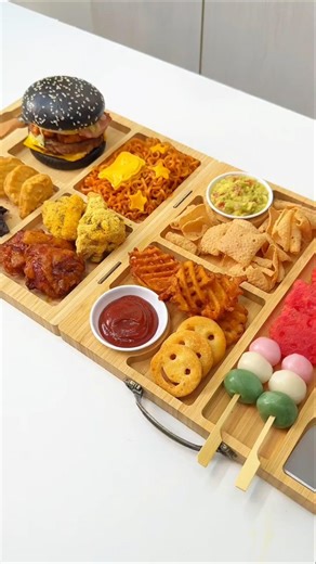 Make a Giant Lunch tray for my bestie #asmr #food