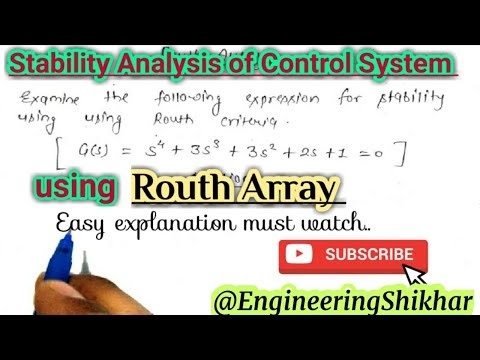 Routh Hurwitz Criterion | routh array | control system part1