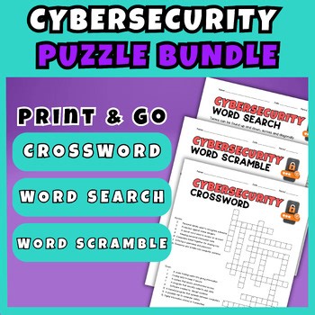 Middle School Cybersecurity Activities Bundle Digital Citizenship Online Safety