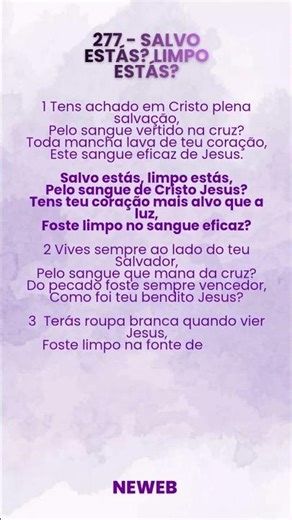 277 - Salvo Estás? Limpo Estás?