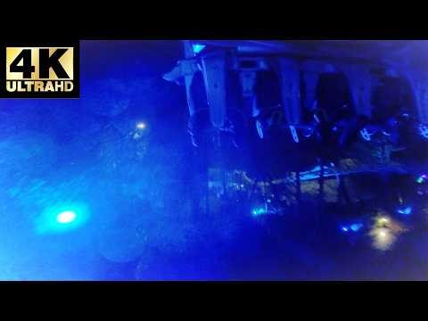 *4K* Galactica Alton Towers Ride Backrow EXTREME Flying at Night!