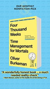 How are you spending your time? Stop blowing through it. Four Thousand Weeks: Time Management for Mortals by Oliver Burkeman is our Non-Fiction Monthly Pick for July. Pick it up today and get another monthly pick for 50% off. Talk about time management! https://www.barnesandnoble.com/w/four-thousand-weeks-oliver-burkeman/1137427241?ean=9781250849359 #bogo #bnmonthlypick | Barnes & Noble