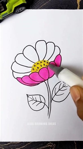 Draw This Gorgeous Pink Peony in Just 30 Seconds! 🌸 Easy Flower Drawing for Kids and Beginners