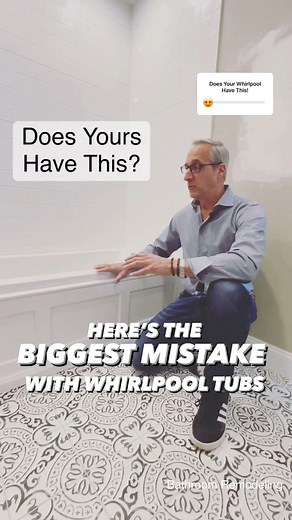 If You Have a Whirlpool Tub , You Need This! Even if you are considering a whirlpool tub in your bathroom remodeling project, you should have a removable access panel to check your plumbing and mechanical systems. This will help detect leaks and be able to shut down power if needed, planning this upfront will resolve the risk of damage to your home if something fails. You can make this wainscot panel from many different materials, including painted or stained wood, PVC material, or even a remova