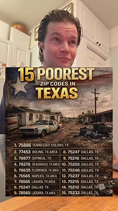 The 15 poorest zip codes in Texas! #usa #usareels #viralcontent #fblifestyle | Chris Tuck