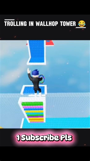 Troll face edit in Wallhop Tower in Roblox #shortsfeed #roblox #redditrecap