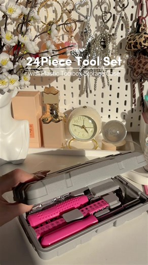 24-Piece Household Tool Set for Home and Car Repairs