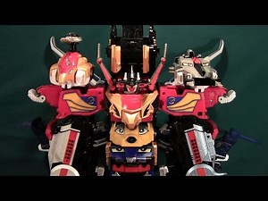Engine Sentai Go-Onger Kyoretsu-O and Engine-O G12 review (Power Rangers RPM Paleomax Megazord)