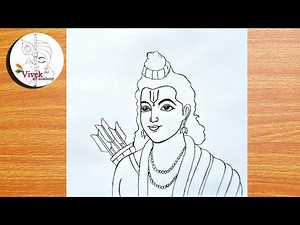 Lord Shree Ram Drawing Easy (Pencil Drawing), How to Draw Lord Rama Step by Step