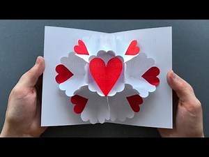 Geschenk basteln mit Papier ❤ Pop Up Karte als Geschenk zum Muttertag selber machen. Muttertagskarte
