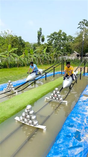 60M views · 615K reactions | who pulled off the impossible at the very end ? they raced on rockets, dodged blades, braved barrels - final throw sealed it all ! | SS Food Challenge | Facebook