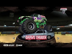 Monster truck selection screen – Monster Jam (2007 video game)