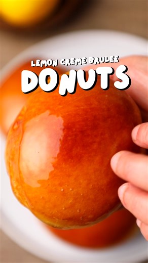 Lemon Creme Brulee Donuts (full recipe below👇) INGREDIENTS For the donuts: ¾ cup warm milk 1 ½ tsp yeast 1 ½ tsp lemon zest 3 ¼ cups flour ½ tsp salt ¼ cup sugar 1 egg 4 tbsp unsalted butter, softened For the filling: 1 ½ cup Cool Whip or whipped heavy cream 1 (3.4 ounce) box instant vanilla pudding 1 cup milk ¼ cup lemon curd For the lemon curd: ½ cup sugar 3 egg yolks 4 tbsp freshly squeezed lemon juice 1 tbsp lemon zest ¼ cup unsalted butter For the caramel: 1 cup sugar ¼ cup water ¼ freshly