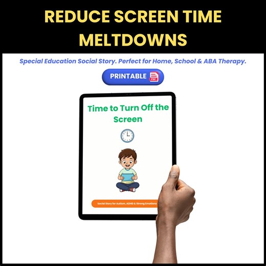 Time to Turn off the Screen Social Story, Ending Screen Time Visual Support, Autism Transition Tool, ADHD Behavior Guide, Printable PDF - Etsy