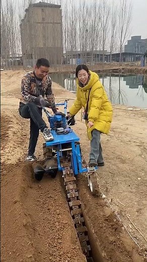 Powerful Micro Trencher Machine | Fast & Easy Trench Digging in Farm Field 🚜🌱 part 2863