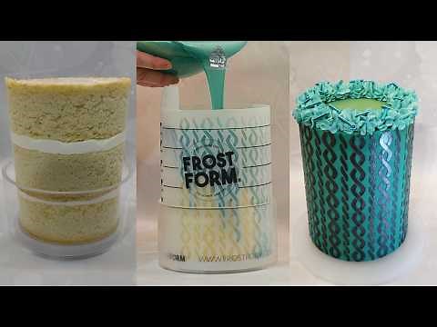 How to Frost a Cake & Stencil featuring | Frost Form | Butter Ganache Frosting