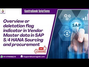 Overview or deletation flag indicator in Vendor Master data in SAP S/4 HANA Sourcing and procurement