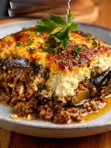 Keto Moussaka A delicious Keto Moussaka featuring layers of eggplant, beef, and creamy cheese, perfect for a low-carb Mediterranean meal. Ingredients 2 medium eggplants, cut into 1/4-inch thick slices 1 teaspoon sea salt 1 pound ground lamb or beef 1 medium onion, chopped FULLL Recipe in First Cօʍʍеոτ ￼ | Olivia Recipes