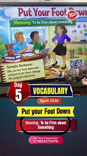 Day 5 Vocab: Put Your Foot Down 💪 | HPCL CBT English Prep