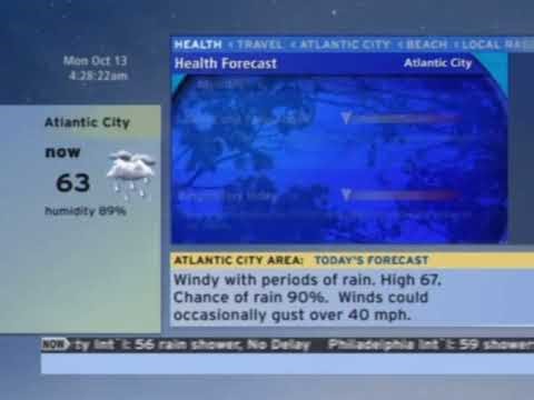 TWC Weatherscan- Atlantic City, NJ- Oct. 13, 2025- 4:22AM EDT