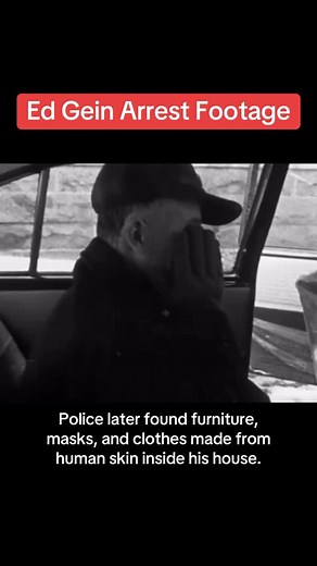 The Strangest on Instagram: "Ed Gein Arrest Footage - his life and crimes would eventually inspire horror movies like Psyco, Texas Chainsaw Massacre, and Silence of the Lambs. #horror #movies #fyp #netflix #truecrime #trending #creepy #crime #police #serial #killer #television"