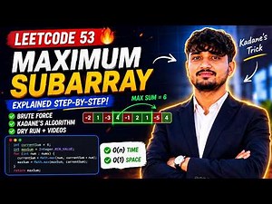 LeetCode 53 Maximum Subarray | Kadane’s Algorithm Explained 🔥