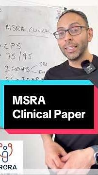 MSRA Clinical Paper, CPS… how to score well