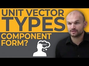 What is the formula for a unit vector from a vector in component form