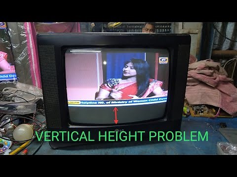 LG CRT TV, vertical picture height problem, solution repair,