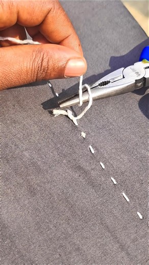You can easily tie your sewing thread with a knot. Great idea.!