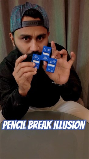 Magic pencil break illusion box #magic