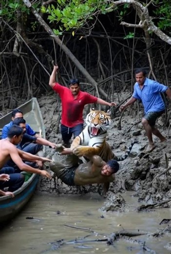 On Camera Recording tiger Attack on Fisherman Sundarban Boat #shorts #tiger #sundorbon