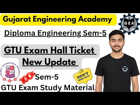 📢GTU Exam Hall Ticket 2025🔥 | Diploma Eng. Sem-5 💯 | New Update + Study Material Free📘#gtuhallticket