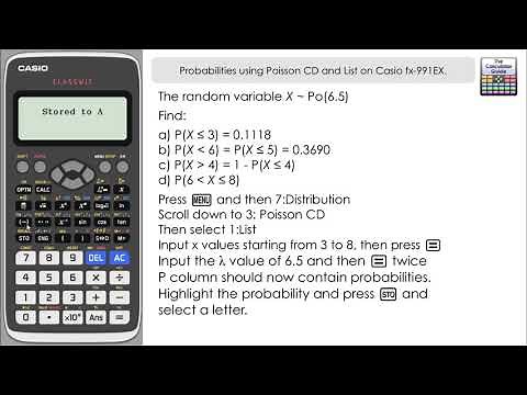Poisson Cumulative Distribution (Poisson CD) On Casio Classwiz fx-991EX | fx-570EX Calculator